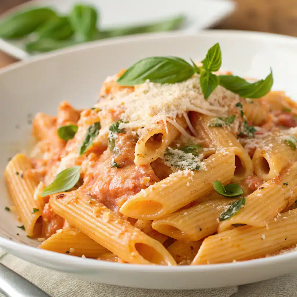 Italian Pink Sauce Recipe – The Creamiest Pasta Delight You’ll Ever Try italian pink sauce recipe Creamy Italian pink sauce recipe with penne pasta