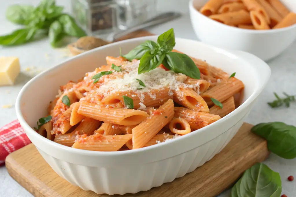 The Best Italian Pink Sauce Recipe with Pasta – Creamy, Rich & Easy to Make italian pink sauce recipe with pasta Italian pink sauce recipe with pasta in white bowl