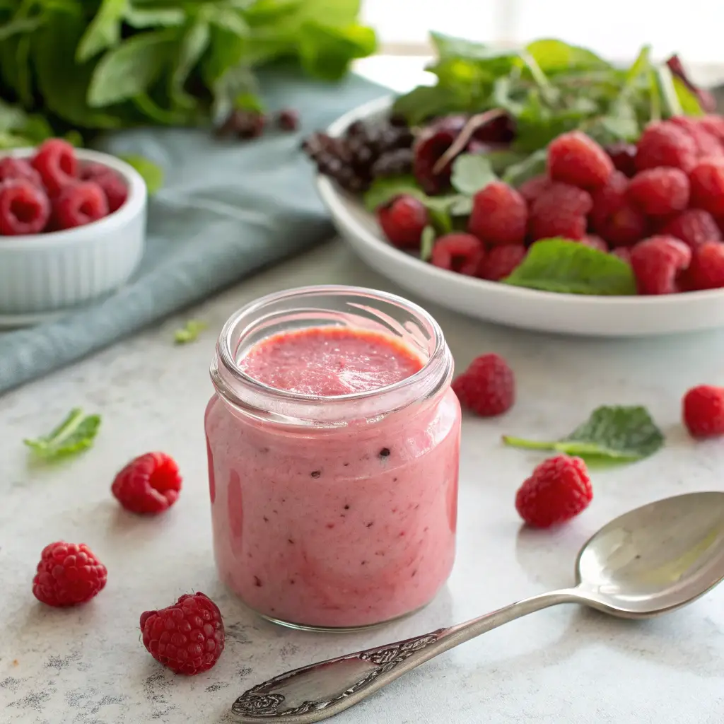 Pink Salad Dressing: The Ultimate Guide to a Flavorful, Vibrant Homemade Recipe Pink Salad Dressing pink salad dressing in jar with raspberries
