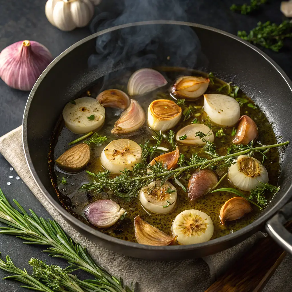 The Best Italian Pink Sauce Recipe with Pasta – Creamy, Rich & Easy to Make italian pink sauce recipe with pasta Sautéing garlic and shallots for pink sauce