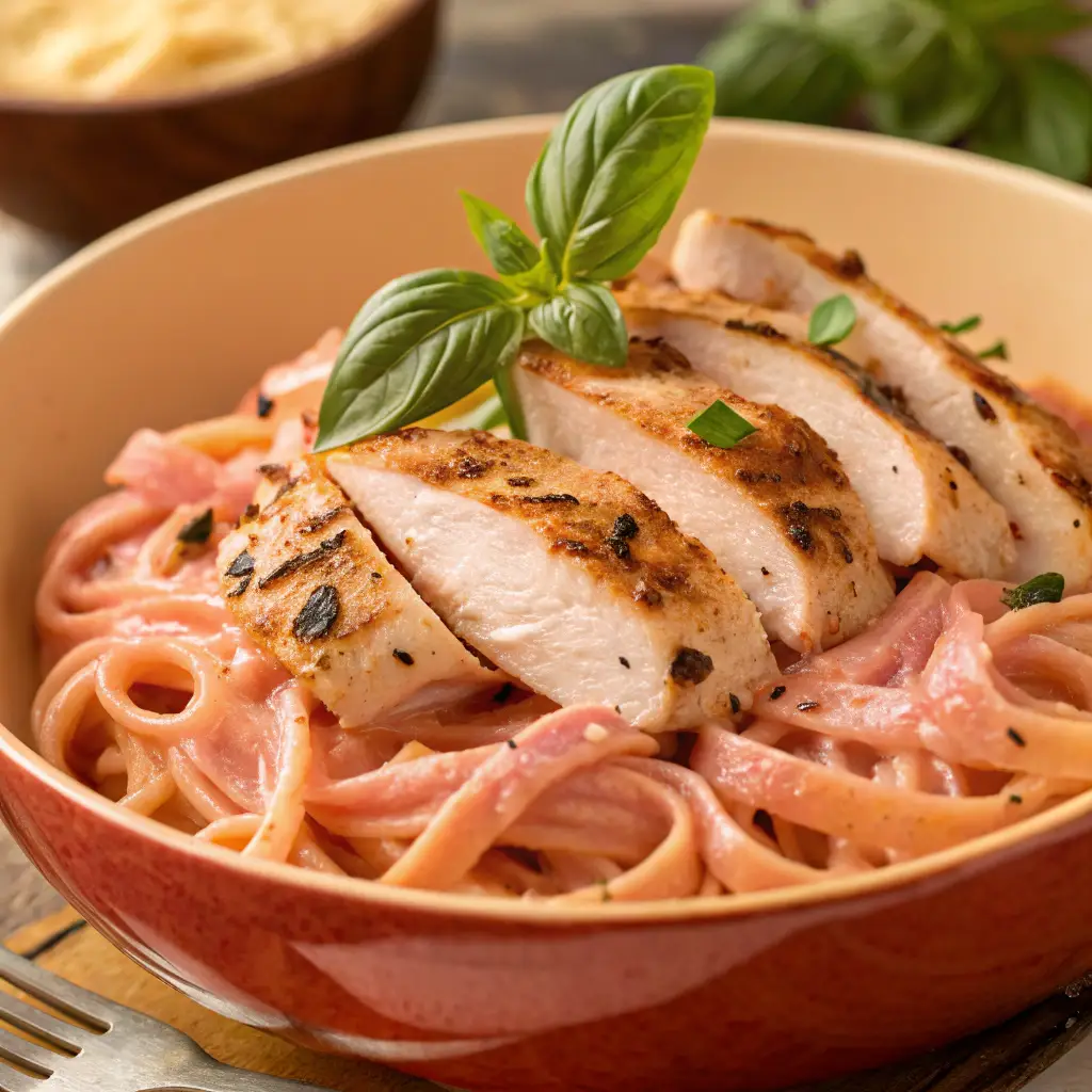 The Best Italian Pink Sauce Recipe with Pasta – Creamy, Rich & Easy to Make italian pink sauce recipe with pasta Pink sauce pasta with grilled chicken